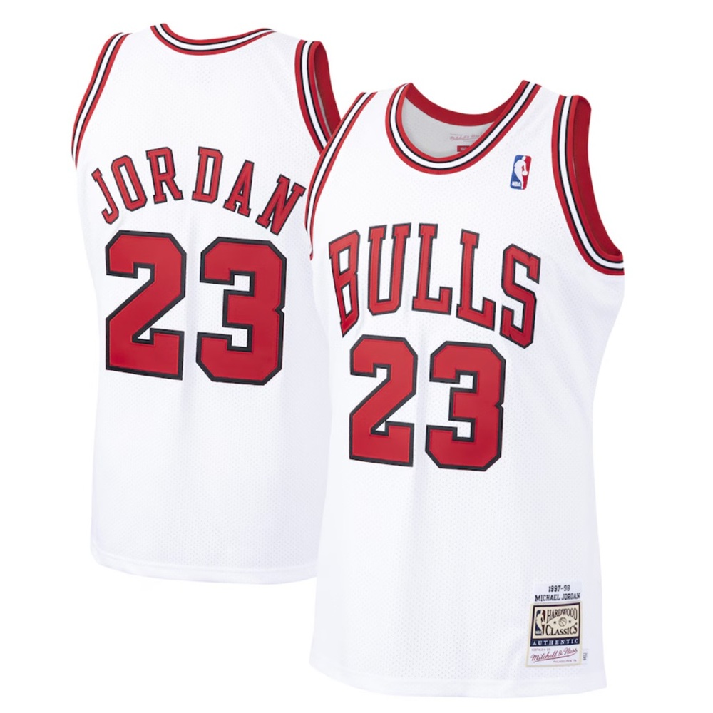 Mitchell & Ness White Jersey with Black Details